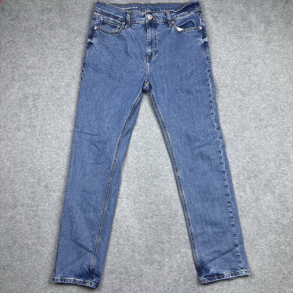 Mode of One Jeans Mens 32x32 Blue Slim Straight Denim